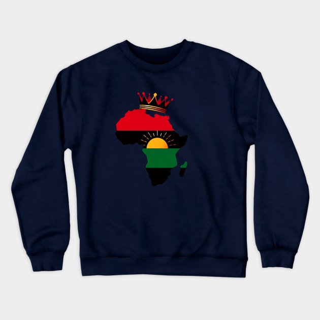 Pan African Colors, Africa Map, Proud African Crewneck Sweatshirt by alzo